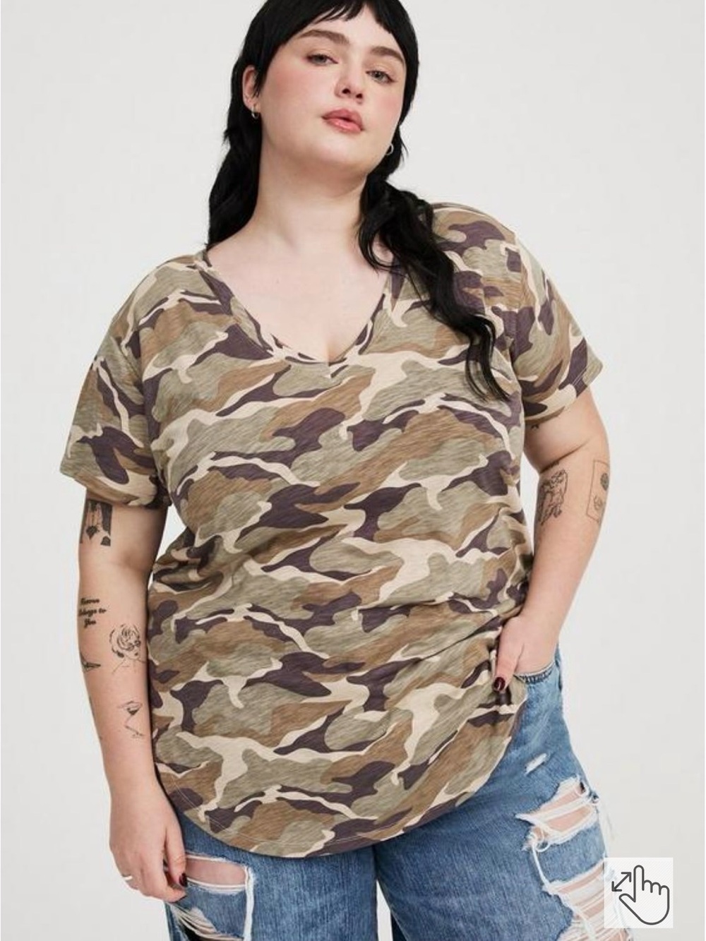 Torrid 1X camo tshirt